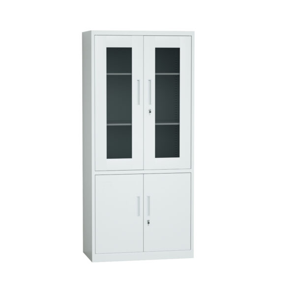 Half Steel Half Glass Cupboard