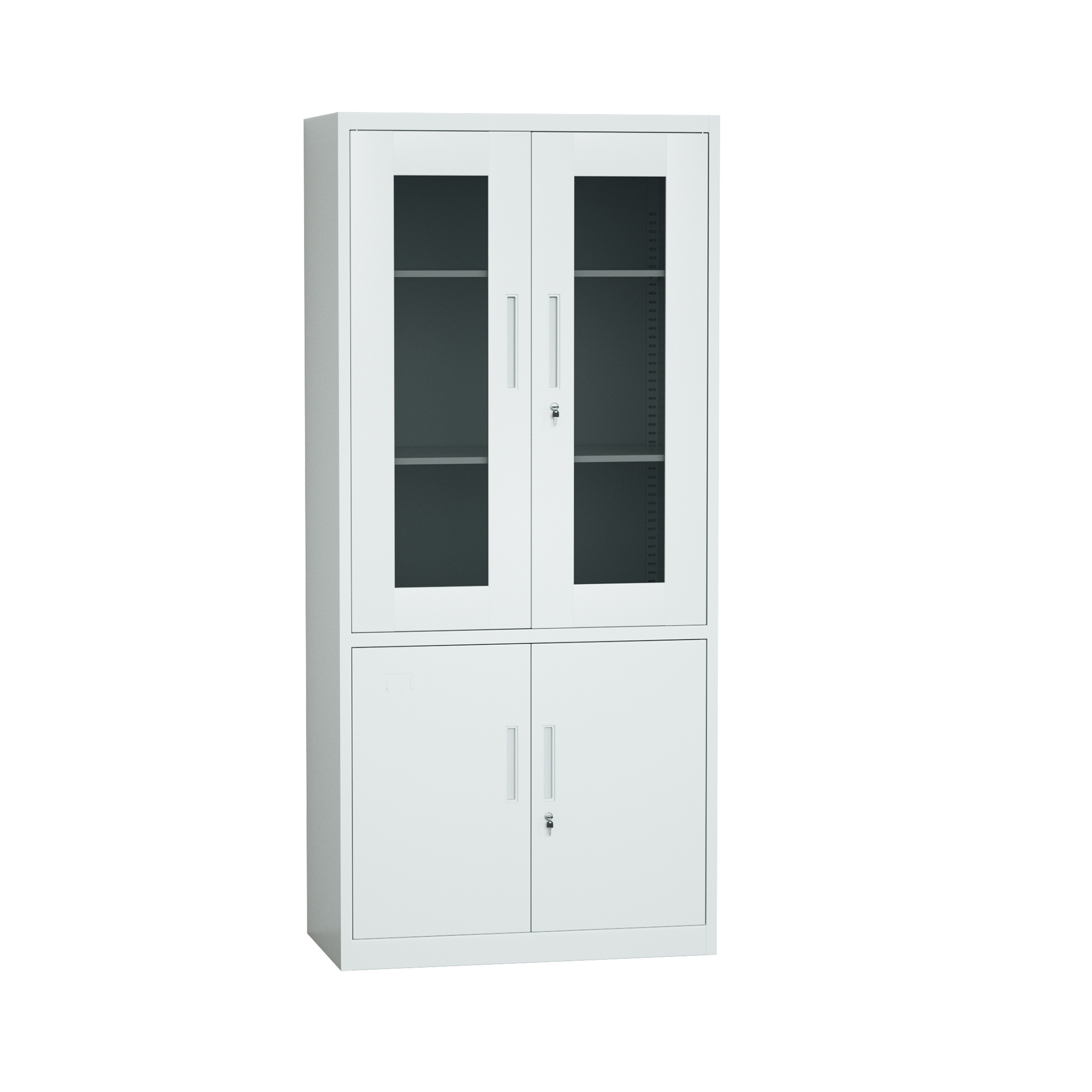 Half Steel Half Glass Cupboard